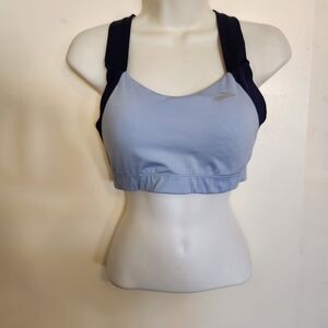 Brooks Light Blue and Navy Sports Bra